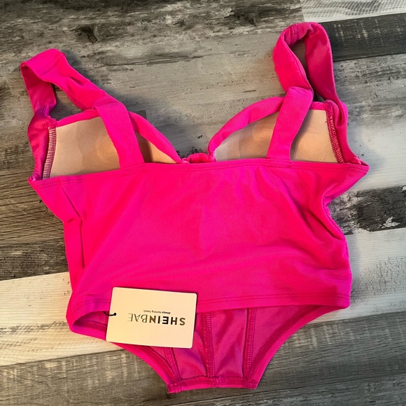 SHEIN Pink Bustier Crop Top - Picture 2 of 5